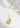 January Snowdrop Birth Flower Necklace in 18K Gold Plated Over 925 Silver with Garnet Birthstone