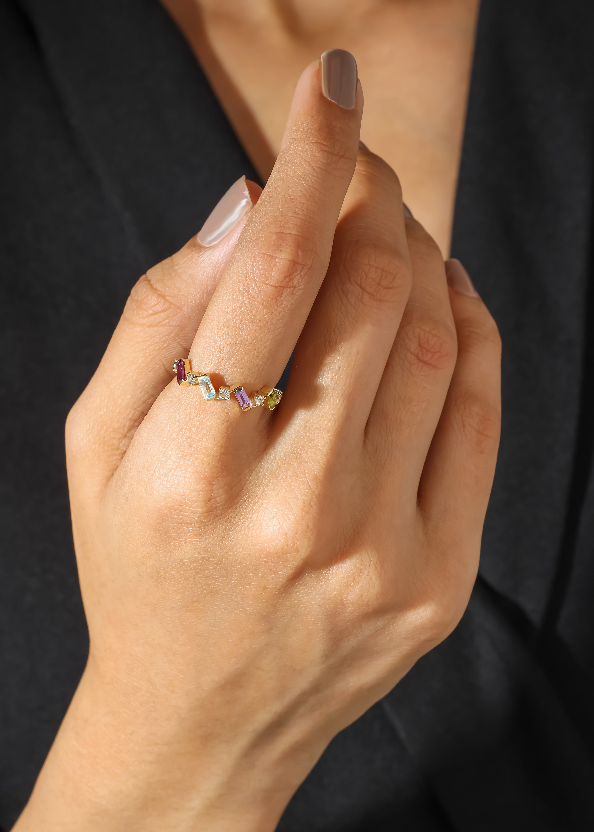 Path to Prosperity - Multi-Stone Ring – YoTreasureIndia