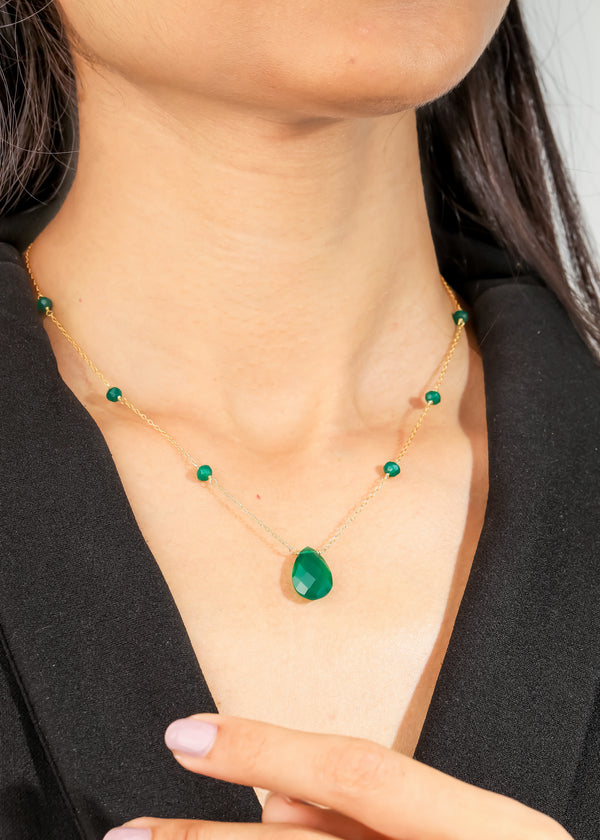 Growth & Positivity – Green Onyx Necklace