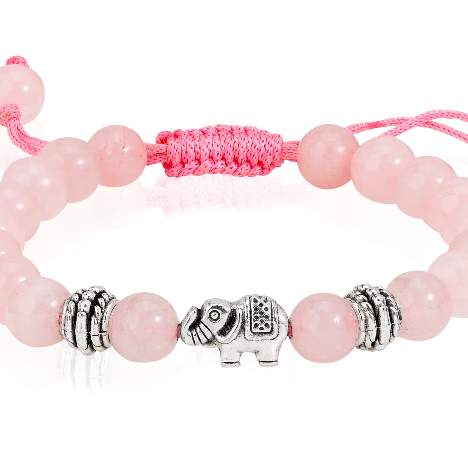 Pink Rose Beaded Bracelet